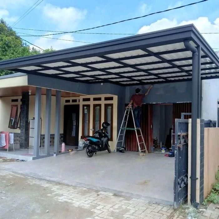 mái tôn che sân khung thép bền đẹp thi công tại tphcm